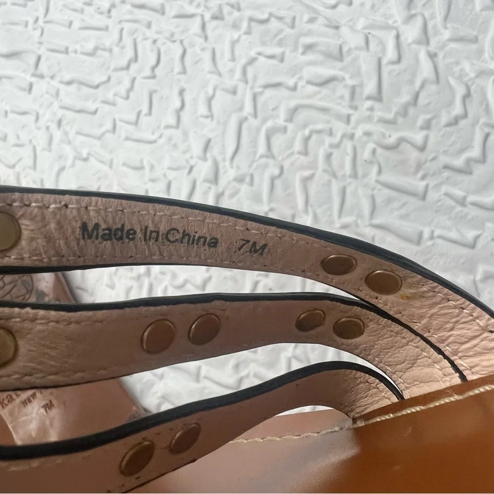 Kate Spade Carol Thong Sandals 7 Patent Leather
